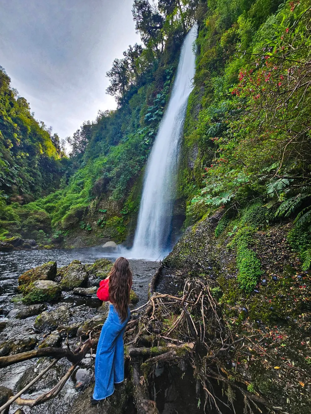 Perfil más robusto del salto en temporada lluviosa — Cascadas de Tocoihue, Dalcahue